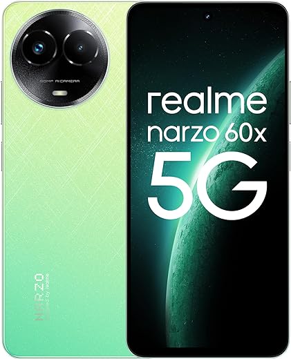 realme narzo 60X 5G (Stellar Green, 4GB, 128GB Storage) Up...