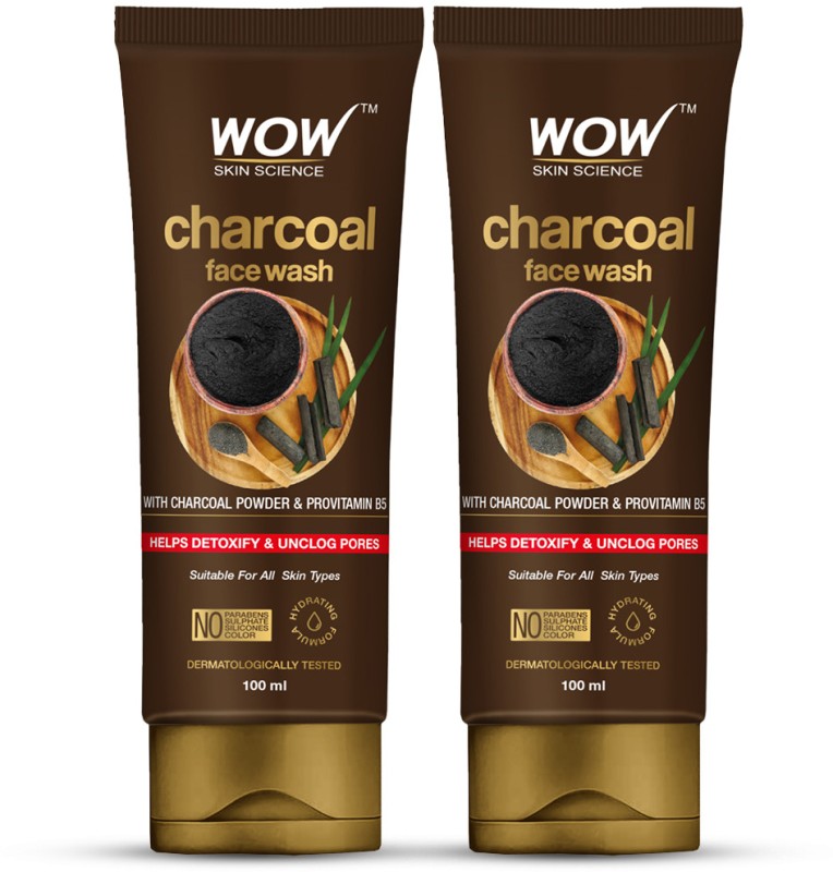 [pack  of 2] WOW Skin Science Charcoal Face Wash – 200 ml @ 199